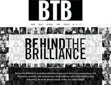 Tablet Screenshot of behindthebrilliance.com